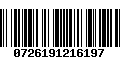 Código de Barras 0726191216197