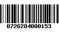 Código de Barras 0726284000153