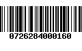 Código de Barras 0726284000160