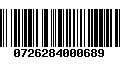 Código de Barras 0726284000689