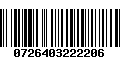 Código de Barras 0726403222206