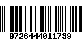 Código de Barras 0726444011739