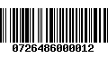 Código de Barras 0726486000012