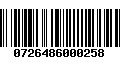 Código de Barras 0726486000258