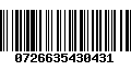 Código de Barras 0726635430431