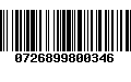 Código de Barras 0726899800346