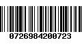 Código de Barras 0726984200723