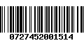 Código de Barras 0727452001514