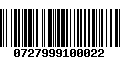 Código de Barras 0727999100022