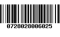 Código de Barras 0728028006025