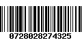 Código de Barras 0728028274325