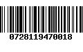 Código de Barras 0728119470018