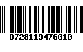 Código de Barras 0728119476010