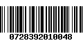 Código de Barras 0728392010048