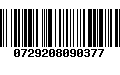 Código de Barras 0729208090377