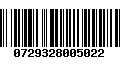 Código de Barras 0729328005022