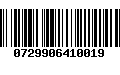 Código de Barras 0729906410019