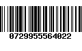 Código de Barras 0729955564022