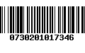 Código de Barras 0730201017346