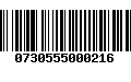 Código de Barras 0730555000216