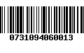 Código de Barras 0731094060013