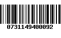 Código de Barras 0731149400092