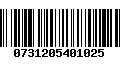 Código de Barras 0731205401025