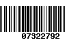 Código de Barras 07322792