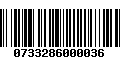 Código de Barras 0733286000036