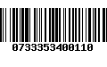 Código de Barras 0733353400110