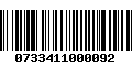 Código de Barras 0733411000092