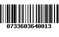 Código de Barras 0733603640013