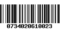 Código de Barras 0734020610023