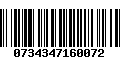 Código de Barras 0734347160072