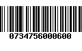 Código de Barras 0734756000600