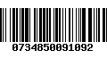 Código de Barras 0734850091092