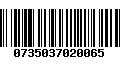 Código de Barras 0735037020065