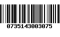 Código de Barras 0735143003075