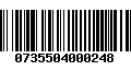 Código de Barras 0735504000248