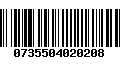 Código de Barras 0735504020208