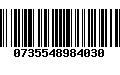 Código de Barras 0735548984030