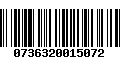 Código de Barras 0736320015072