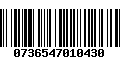 Código de Barras 0736547010430