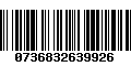 Código de Barras 0736832639926