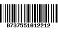 Código de Barras 0737551012212