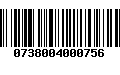 Código de Barras 0738004000756