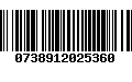 Código de Barras 0738912025360