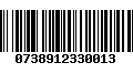 Código de Barras 0738912330013