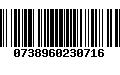 Código de Barras 0738960230716