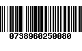 Código de Barras 0738960250080
